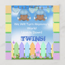 Recherche de twin baby shower garçon invitations Mignon