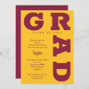 Search for maroon and gold graduation invitations Graduate