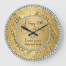 Search for 50th birthday clocks Gold