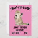 Search for paw ty invitations Pink