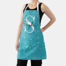 Search for monogrammed name aprons Glitter