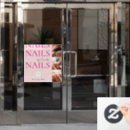 Search for nail salon window decals Blush pink black