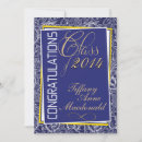 Search for royal blue and yellow invitations High school