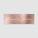 Search for rose gold name tags Girly