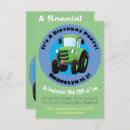 Search for green tractor birthday invitations Farming