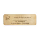 Search for cancer return address labels Zodiac