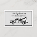Search for towing business cards White