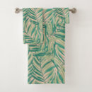 Search for green leaves bath towels Greenery