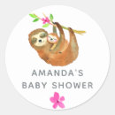 Recherche de fentes autocollants Baby shower paresseux