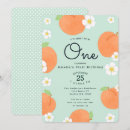 Search for peach 1st birthday invitations Floral