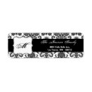 Search for black and white damask return address labels Lace