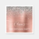 Search for silver and gold napkins Glitter