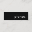 Recherche de pianist business cards Noir et blanc