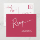 Recherche de rsvp rouge cartes postales Minimaliste