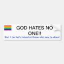 Search for no hate bumper stickers God