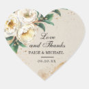 Search for white rose wedding stickers Heart