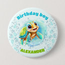 Recherche de tortue mignonne badges Océan