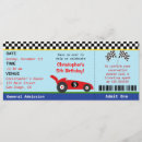 Search for race car ticket invitations Kids