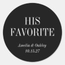 Search for bag wedding stickers His favourite