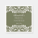 Search for dark olive green napkins Bride