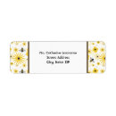 Search for floral pattern return address labels Sunflower
