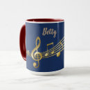 Search for music symbols mugs Blue