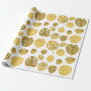 Search for monstera wrapping paper Gold