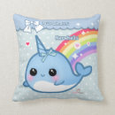 Search for narwhal pillows Rainbow
