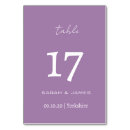 Search for lavender table cards Script