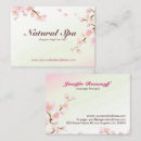 Search for cherry blossoms business cards Massage therapist