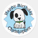 Search for puppy happy birthday stickers Blue