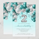 Search for teal balloon birthday invitations Elegant