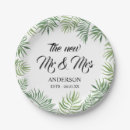 Search for mr and mrs wedding plates Botanical
