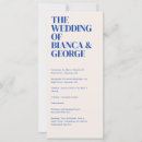Search for royal blue wedding programs Ceremony