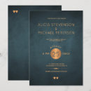 Search for navy blue and copper invitations Metallic