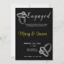 Search for gold engagement party invitations White