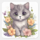 Search for chibi kitty stickers Kawaii