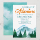 Search for our greatest adventure baby shower invitations Rustic