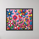 Search for abstract floral design canvas prints Bold colours