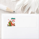 Search for cute santa claus return address labels Reindeer