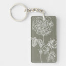 Search for silhouette rectangular keychains Flowers