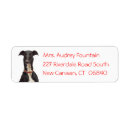Search for black white and red return address labels Dog