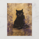 Search for vintage cat painting postcards Black