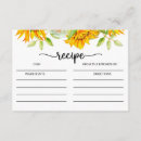 Search for sunflower recipe cards Yellow
