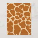 Recherche de motif girafe cartes postales Brun