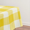 Search for yellow and gingham tablecloths Check