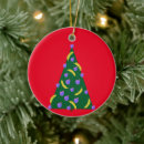 Search for red apple ornaments Tree