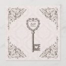 Search for vintage key wedding invitations Victorian