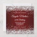 Search for burgundy and silver birthday invitations Glam