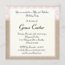 Search for burlap and lace birthday invitations Vintage